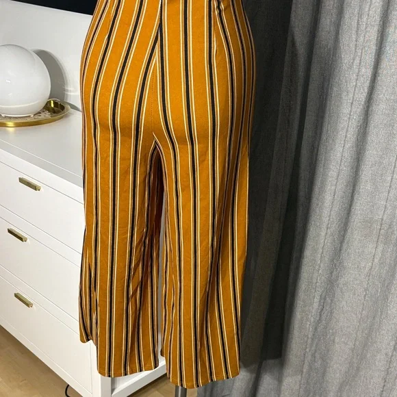 See You Monday Yellow and Black Striped Jumpsuit - Picture 6 of 8